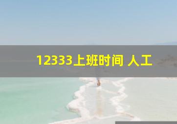 12333上班时间 人工